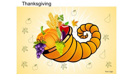 PowerPoint Theme Bountiful Thanksgiving Ppt Template