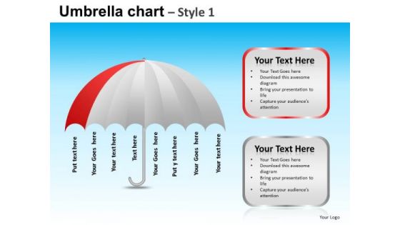 PowerPoint Theme Business Competition Umbrella Chart Ppt Presentation Designs