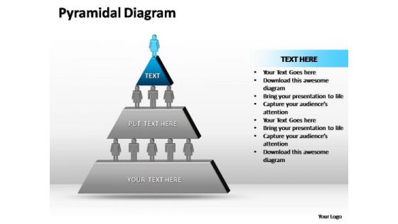 PowerPoint Theme Business Pyramidal Diagram Ppt Slides