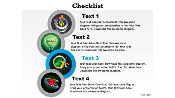 PowerPoint Theme Chart Checklist Ppt Theme