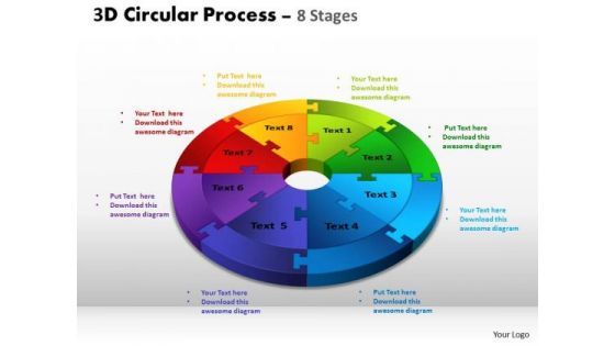 PowerPoint Theme Chart Circular Process Cycle Ppt Template