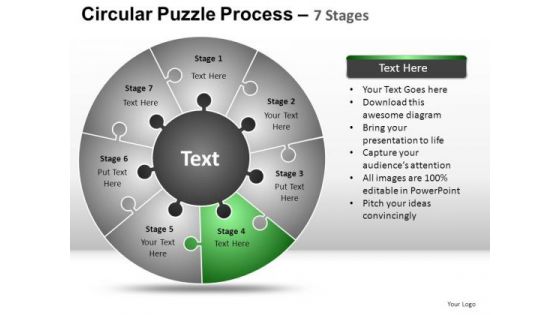 PowerPoint Theme Chart Circular Puzzle Ppt Backgrounds