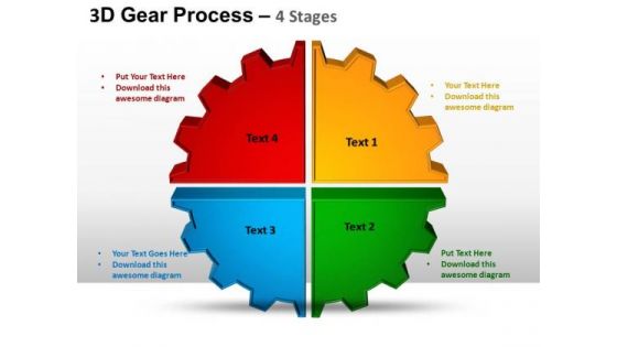 PowerPoint Theme Chart Gear Process Ppt Templates