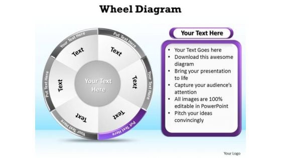 PowerPoint Theme Chart Wheel Diagram Ppt Backgrounds