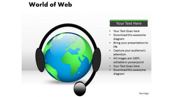 PowerPoint Theme Chart World Of Web Ppt Presentation