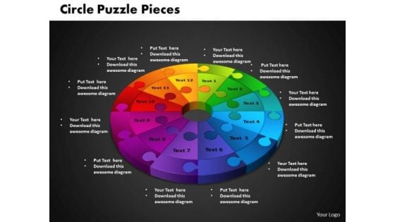 PowerPoint Theme Circle Puzzle Business Ppt Designs