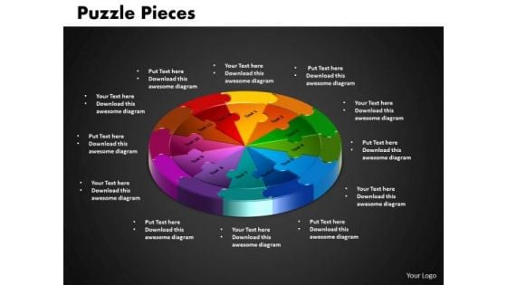 PowerPoint Theme Circle Puzzle Diagram Ppt Designs