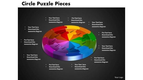 PowerPoint Theme Circle Puzzle Diagram Ppt Presentation