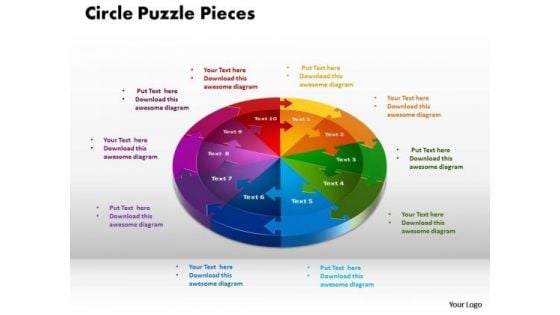 PowerPoint Theme Circle Puzzle Graphic Ppt Design