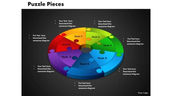 PowerPoint Theme Circle Puzzle Process Ppt Presentation