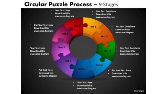 PowerPoint Theme Circular Process Circular Puzzle Ppt Slidelayout