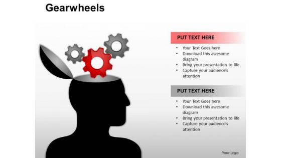 PowerPoint Theme Company Gearwheels Ppt Template