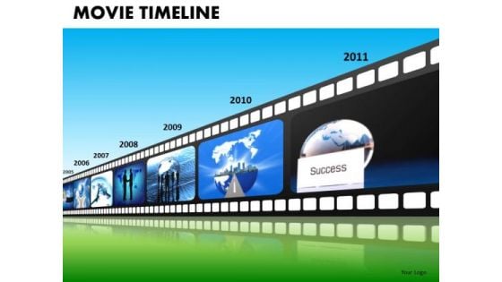 PowerPoint Theme Company Growth Filmstrip Timeline Ppt Presentation