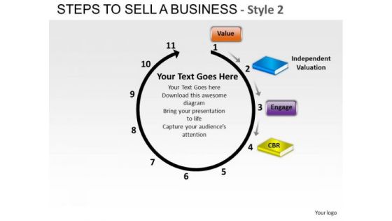 PowerPoint Theme Company Strategy Steps To Sell A Business Ppt Slides