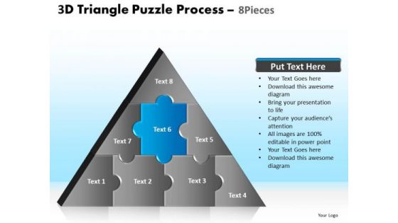 PowerPoint Theme Company Triangle Puzzle Ppt Design Slides