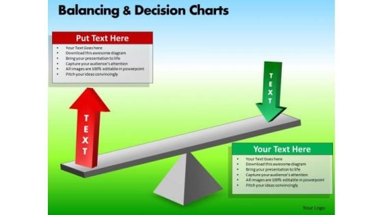 PowerPoint Theme Corporate Designs Balancing Decision Charts Ppt Process