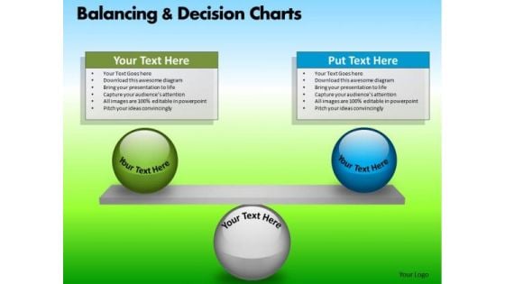 PowerPoint Theme Corporate Designs Balancing Decision Charts Ppt Slide