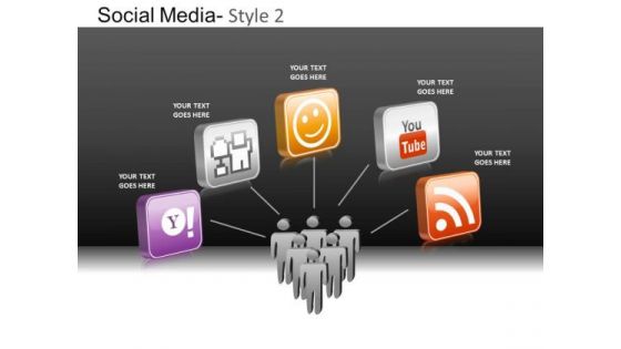 PowerPoint Theme Corporate Education Social Media Ppt Backgrounds