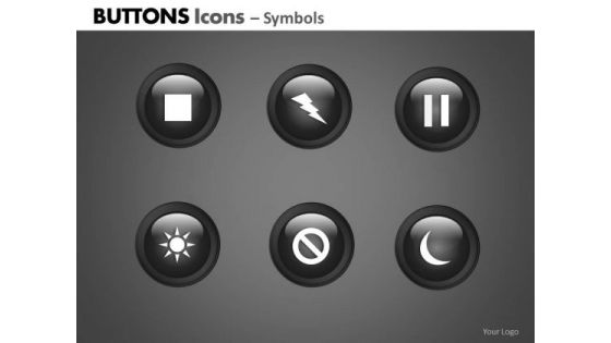 PowerPoint Theme Corporate Growth Buttons Icons Ppt Process