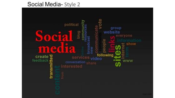 PowerPoint Theme Corporate Growth Social Media Ppt Themes