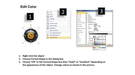 PowerPoint Theme Corporate Strategy Buttons Icons Ppt Slides