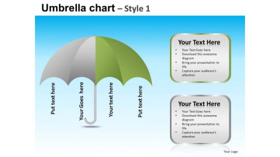 PowerPoint Theme Corporate Strategy Umbrella Chart Ppt Process