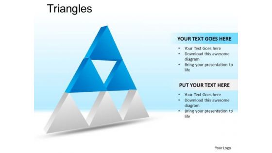 PowerPoint Theme Corporate Success Vision Triangles Ppt Template