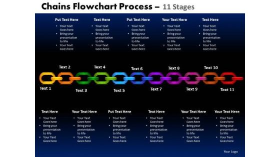 PowerPoint Theme Cycle Chart Chains Flowchart Ppt Process