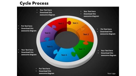 PowerPoint Theme Cycle Process Chart Ppt Slide