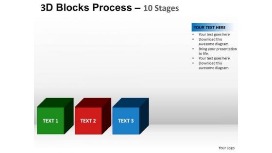 PowerPoint Theme Diagram Blocks Process Ppt Template