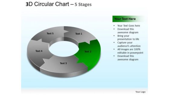 PowerPoint Theme Diagram Circular Chart Ppt Design Slides