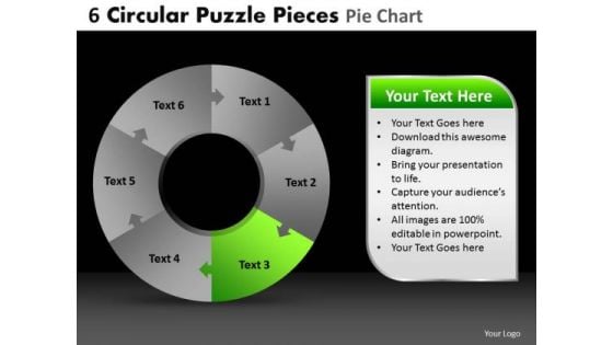 PowerPoint Theme Diagram Circular Puzzle Ppt Slide