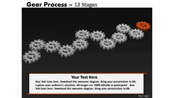 PowerPoint Theme Diagram Gears Process Ppt Template