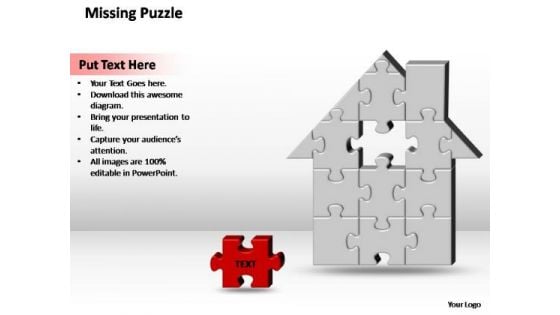 PowerPoint Theme Diagram Home H Missing Puzzle Piece Ppt Slide Designs