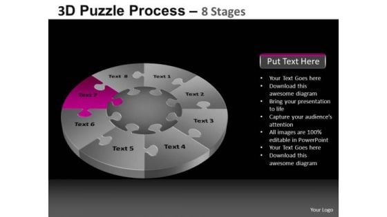 PowerPoint Theme Diagram Pie Chart Puzzle Process Ppt Slidelayout