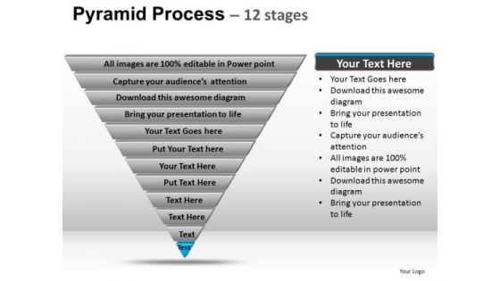 PowerPoint Theme Diagram Pyramid Process Ppt Backgrounds