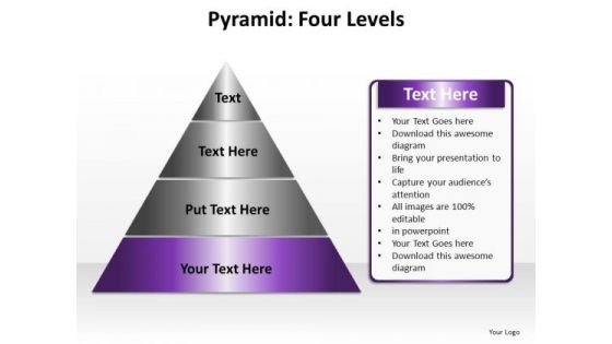 PowerPoint Theme Download Pyramid Four Ppt Backgrounds