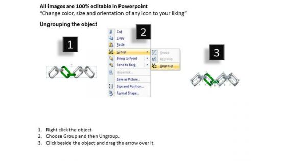PowerPoint Theme Editable Chains Process Ppt Presentation