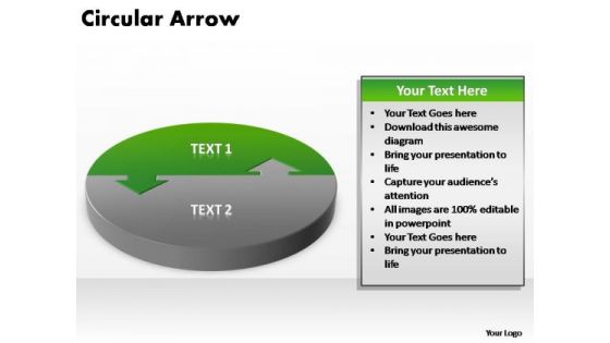 PowerPoint Theme Editable Circular Arrow Ppt Presentation