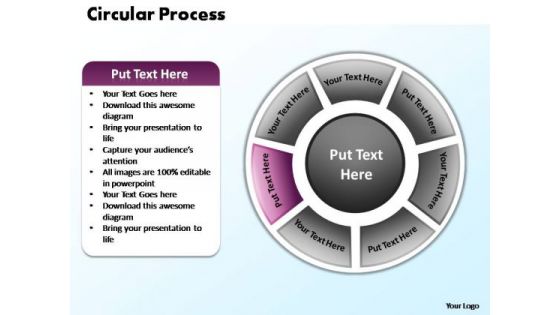 PowerPoint Theme Editable Circular Process Ppt Backgrounds