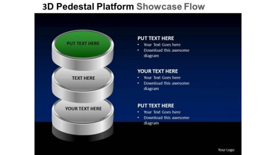 PowerPoint Theme Editable Pedestal Platform Showcase Ppt Process