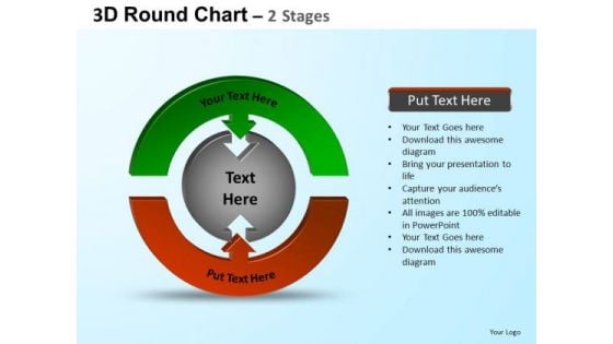 PowerPoint Theme Editable Round Process Flow Chart Ppt Backgrounds