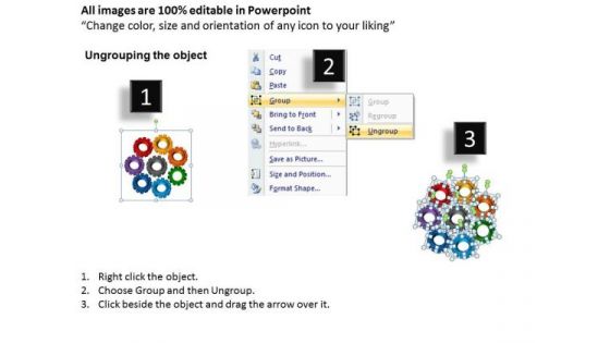 PowerPoint Theme Education Circular Gears Ppt Slide