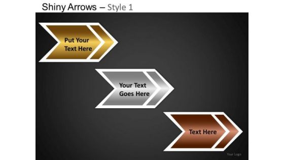 PowerPoint Theme Executive Competition Shiny Arrows Ppt Slides