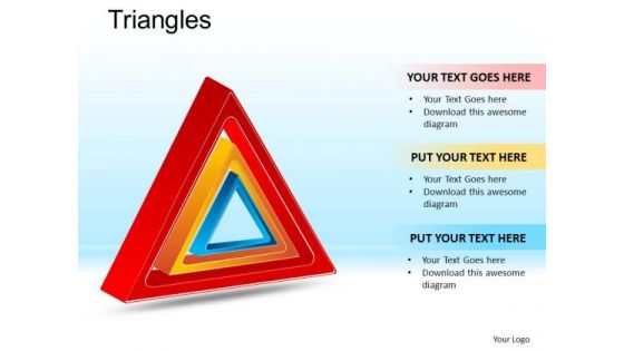 PowerPoint Theme Executive Education Targets Triangles Ppt Presentation