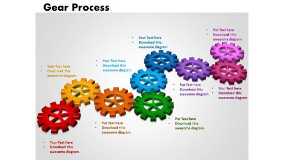 PowerPoint Theme Gears Process Business Ppt Themes
