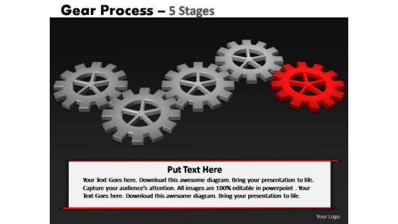 PowerPoint Theme Graphic Gears Process Ppt Theme