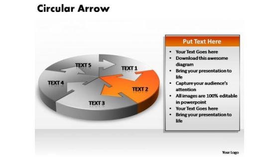 PowerPoint Theme Growth Circular Arrow Ppt Design Slides