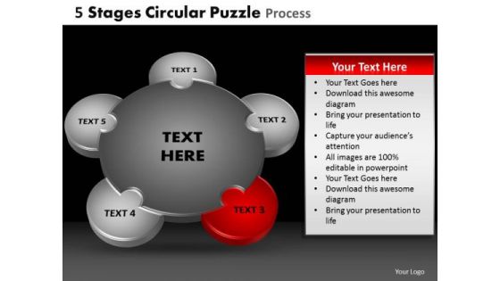PowerPoint Theme Growth Circular Puzzle Ppt Slides