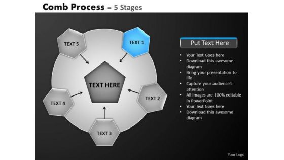 PowerPoint Theme Growth Hub And Spokes Process Ppt Slide